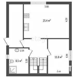 Дом 120м², 2-этажный, участок 11 сот.