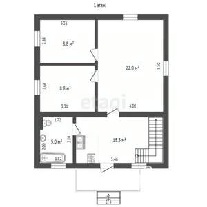 Дом 122м², 2-этажный, участок 4 сот.