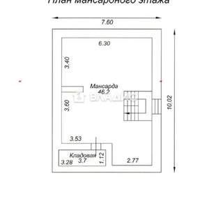 Дом 161м², 3-этажный, участок 9 сот.