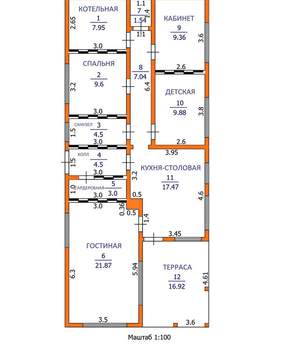 Дом 150м², 1-этажный, участок 21 сот.