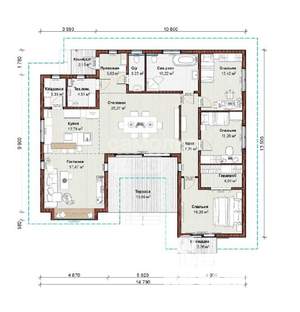 Дом 180м², 1-этажный, участок 10 сот.
