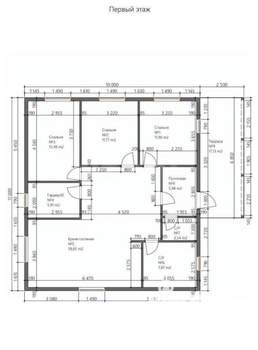Дом 120м², 1-этажный, участок 7 сот.