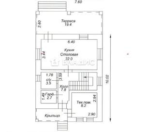 Дом 161м², 3-этажный, участок 9 сот.