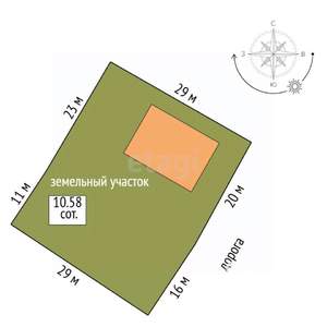 Дом 133м², 1-этажный, участок 11 сот.