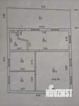 Дом 70м&sup2;, 1-этажный, на длительный срок, 