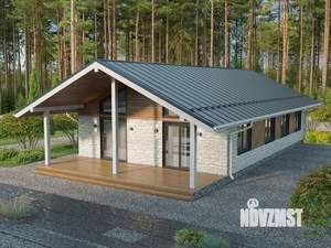 Дом 80м&sup2;, 1-этажный, участок 6 сот.  