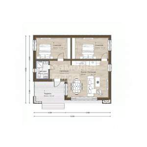 Дом 91м², 1-этажный, участок 7 сот.  