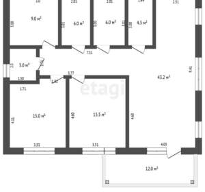 Дом 120м², 1-этажный, участок 8 сот.  