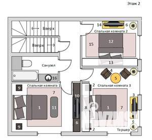 Таунхаус 148м&sup2;, 3-этажный, участок 1 сот.  