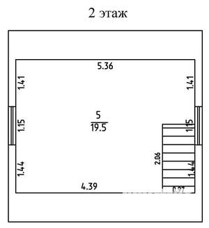 Дом 58м², 2-этажный, участок 13 сот.  