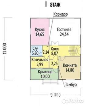 Дом 200м², 2-этажный, участок 14 сот.  
