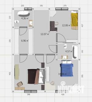 Коттедж 160м², 2-этажный, участок 5 сот.  