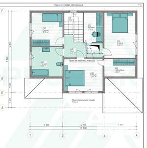 Дом 140м&sup2;, 2-этажный, участок 7 сот.  