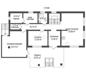 Дом 220м², 2-этажный, участок 10 сот.  