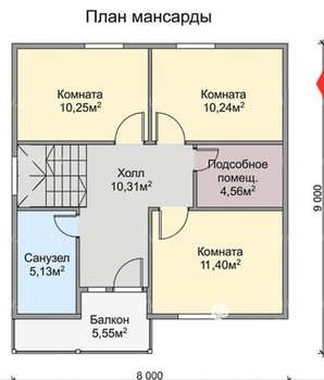 Дом 116м², 2-этажный, участок 16 сот.  
