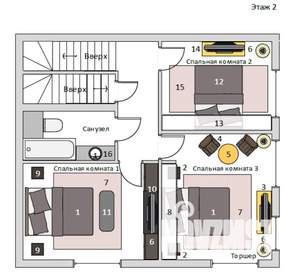 Таунхаус 151м&sup2;, 3-этажный, участок 1 сот.  