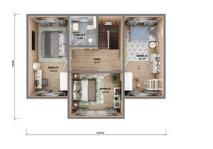 Дом 130м&sup2;, 2-этажный, участок 9 сот.  