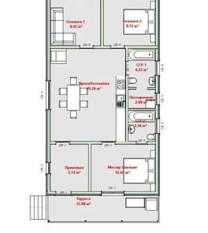 Дом 140м&sup2;, 2-этажный, участок 6 сот.  