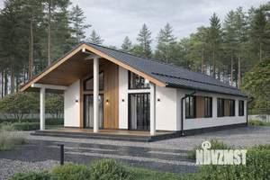 Дом 80м&sup2;, 1-этажный, участок 6 сот.  