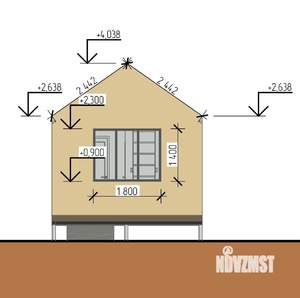 Дом 48м&sup2;, 1-этажный, участок 6 сот.  