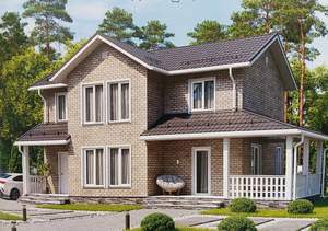 Дом 155м&sup2;, 2-этажный, участок 6 сот.  