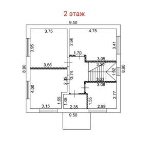 Дом 160м², 2-этажный, участок 7 сот.  