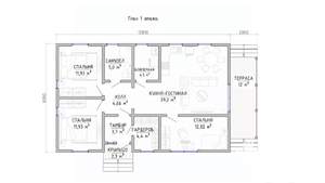 Дом 105м&sup2;, 2-этажный, участок 11 сот.  