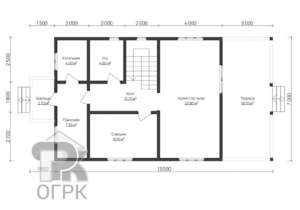 Дом 135м&sup2;, 2-этажный, участок 8 сот.  