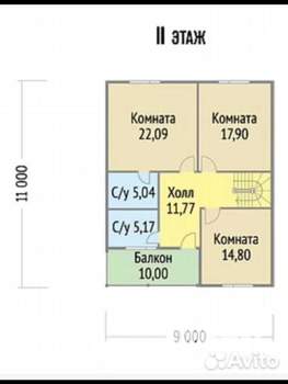 Дом 200м², 2-этажный, участок 14 сот.  