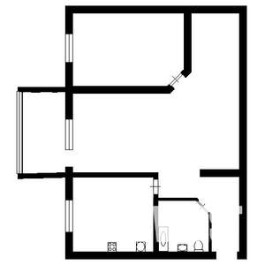 2-к квартира, на длительный срок, 44м2, 2/5 этаж