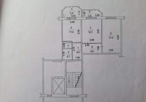2-к квартира, вторичка, 53м2, 3/10 этаж