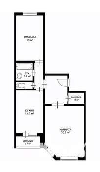 2-к квартира, вторичка, 62м2, 15/16 этаж