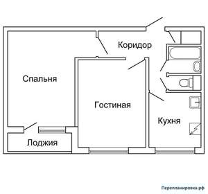 2-к квартира, вторичка, 45м2, 3/3 этаж