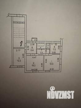 3-к квартира, вторичка, 70м2, 1/2 этаж