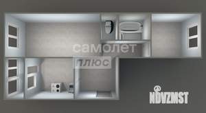 2-к квартира, вторичка, 55м2, 3/5 этаж