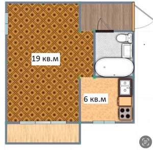1-к квартира, вторичка, 31м2, 4/5 этаж