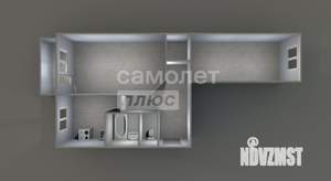 2-к квартира, вторичка, 44м2, 5/5 этаж