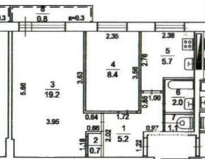 2-к квартира, вторичка, 42м2, 3/5 этаж