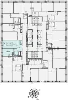 1-к квартира, вторичка, 48м2, 3/26 этаж