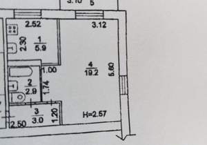 1-к квартира, вторичка, 31м2, 5/5 этаж