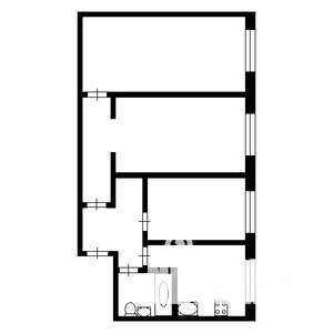 3-к квартира, вторичка, 56м2, 1/5 этаж