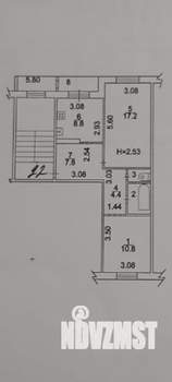 2-к квартира, вторичка, 53м2, 3/5 этаж