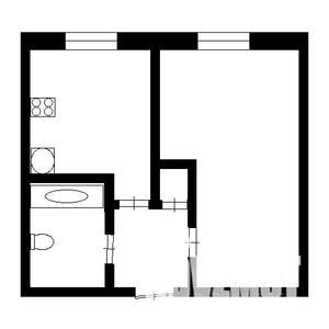 1-к квартира, вторичка, 32м2, 4/5 этаж