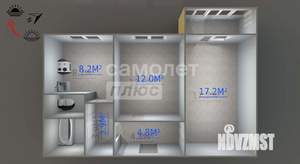 2-к квартира, вторичка, 50м2, 5/9 этаж