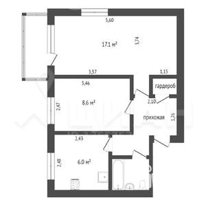 2-к квартира, вторичка, 40м2, 3/5 этаж