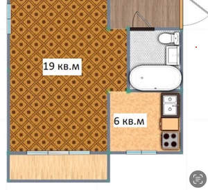 1-к квартира, вторичка, 31м2, 4/5 этаж