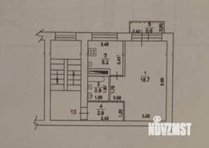 1-к квартира, вторичка, 30м2, 4/5 этаж