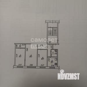3-к квартира, вторичка, 56м2, 1/5 этаж
