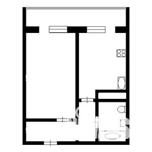 1-к квартира, вторичка, 40м2, 7/24 этаж