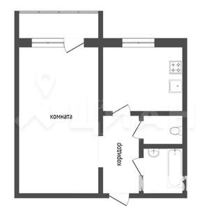 1-к квартира, вторичка, 33м2, 1/5 этаж